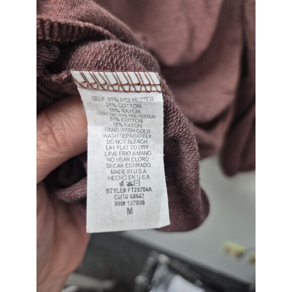 Lazy Sundays Color Block Soft Knit Pullover Sweatshirt Made In Usa - Picture 5 of 5